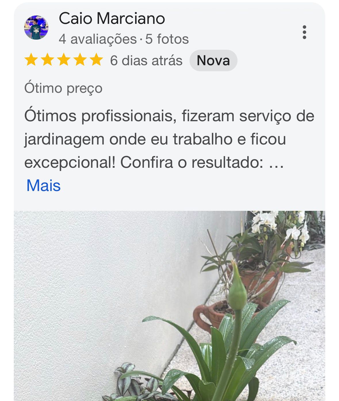 Avaliação Garden
